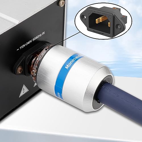Conector de corriente Monosaudio IEC C14 negro miniatura 3