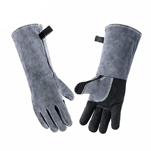 Guantes de piel de vaca para evitar quemaduras al cocinar, hornear y realizar soldaduras