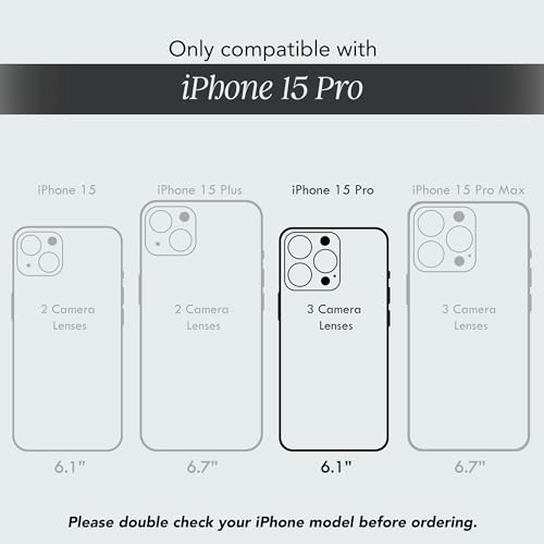 Image of COCOMII Rectangle for iPhone 15 Pro Case, Ivory Leopard