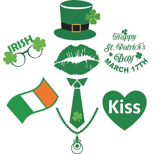 Womaha 30 Sheets St. Patrick's Day Temporary Tattoos for Women Kids Waterproof Body Tattoos, Green