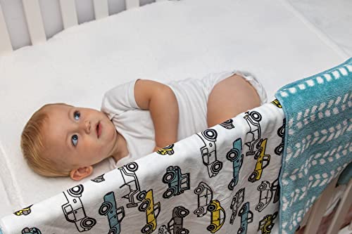 Sherpa Fleece Baby Blankets for Boys and Girls – Colorful, Reversible Baby Blankets for Newborns, Infants, Toddlers, and Nursery (Cars & Arrows)