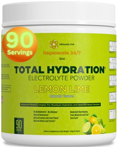 Total Hydration Electrolyte Replacement Mix (90 Servings, Lemon Lime)