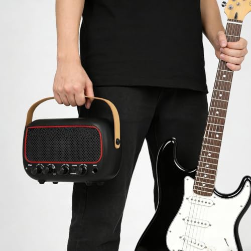 Altavoz para guitarra recargable de 5W para tocar sin enchufes con doble altavoz 5