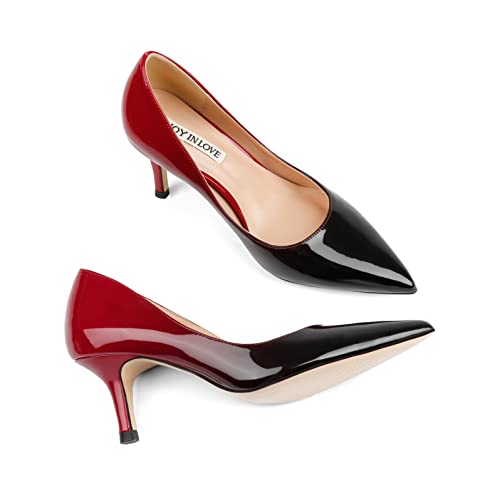 JOY IN LOVE Women's Shoes Low Heels Pointy Toe Kitten Heel Daily Pumps - Image 4