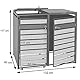 2er Mülltonnenverkleidung HWC-J81, Mülltonnenbox, erweiterbar, Metall 50kg, anthrazit - Buche-Holzoptik Hellbraun