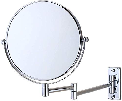 Miroir de salle de bain double face grossissement 3x télescopique pliant