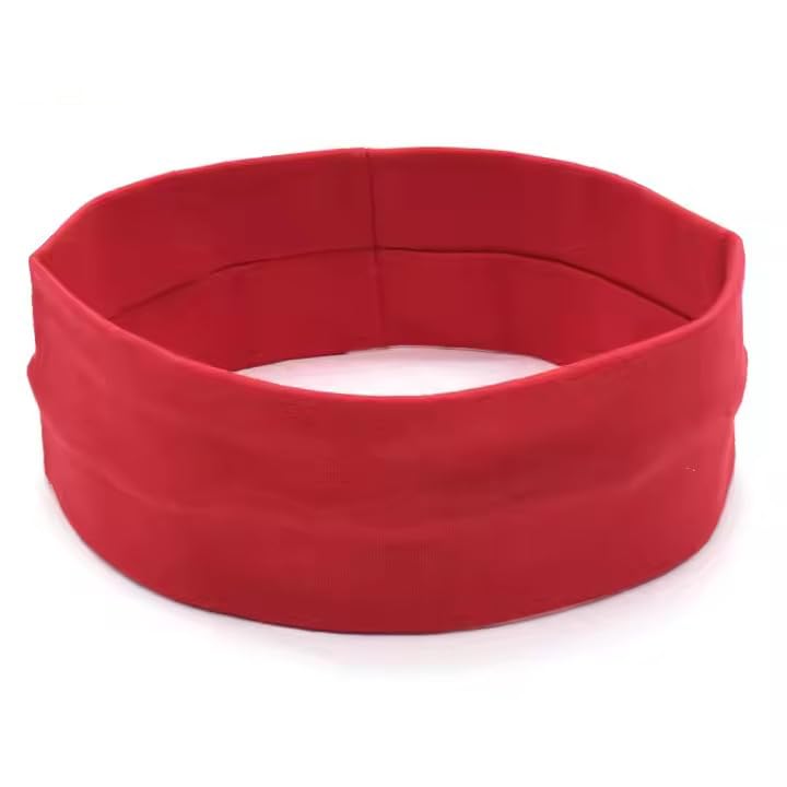 Fitcozi Elastic Non-Slip Sports Headband for Women, Soft Fabric with Logo, Thin & Comfortable for Daily Workout, Yoga, Running, and Sports - Red-image-20