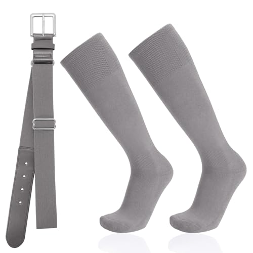 Image of Baseball Socks and Belt Combo for Youth Adult - Softball Socks and Belt for Boys and Girls