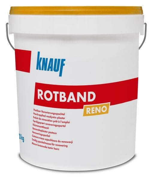 Knauf Rotband Reno - Spatola per ristrutturazione, 20 kg, strato sottile per intonacatura di piani