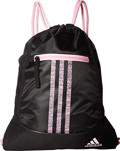 Image of adidas Alliance II Sackpack, Black /True Pink Jersey Fleck /True Pink, One Size