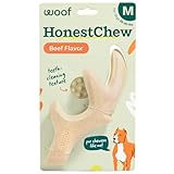 WOOF HonestChew Dog Toy Antler - Durable Dog Chew Toy - Made with Natural, Plant-Based Ingredients - Splinter-Resistant - Safer Than Dog Bones - Medium