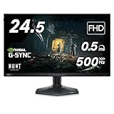 Alienware AW2524H Gaming Monitor - 24.5-inch 480Hz 1ms IPS Anti-Glare Display, HDMI/DP/USB, Height/Tilt/Swivel/Pivot Adjustable, Dell Services - Dark Side of The Moon, Black