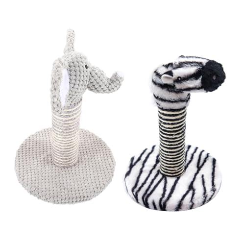 Kit 2 postes rascadores para gatos con cuerda sisal miniatura 1
