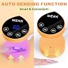 MEKK Mini UV Light for Nails,Peach-Shaped Mini LED Nail Lamp with Auto-Sensor,8 Beads,4 Timer,Professional Single Finger UV Light for Gel Nails Small Gel Nail Lights for Travel & Home Use-Orange