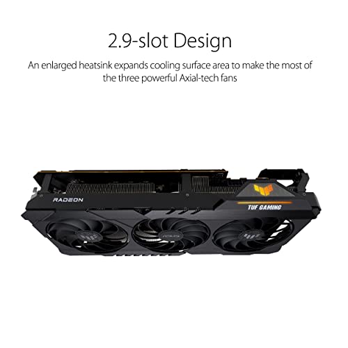 TUF Gaming AMD Radeon RX 6950 XT OC Edition Scheda Grafica, PCIe 4.0, 16GB GDDR6, HDMI 2.1, DisplayPort 1.4a, Ventole Axial Tech, Doppi Cuscinetti a Sfera, Telaio in Alluminio, GPU Tweak II, Nero - Scheda video - Immagine 1