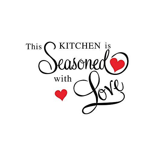 Fheaven DIY Wall Stickers Decor"This Kitchen IS Seasoned with love" Wall Sticker Removable