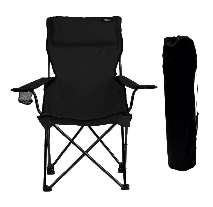 Personalized Imprinted Classic Bubba Hi-Back Quad Chair - Black