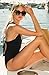 BECCA Color Prism - Women's One Piece Swimsuit, Cut-Out, Adjustable, Bathing Suits for Women, Black (A), Medium