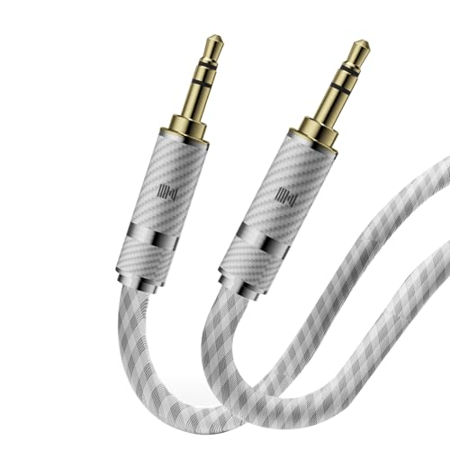 Cable auxiliar 3.5 mm de plata sólida para audio miniatura 1