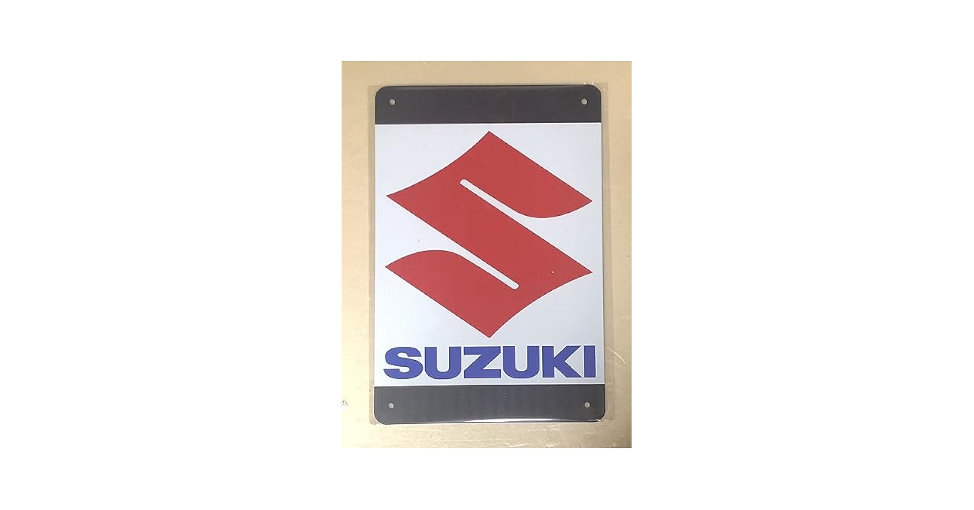 昭和レトロ　ブリキの看板　迫力ある両面デザインあり　スズキ Amazon.co.jp: SUZUKI スズキ 昭和 レトロ ブリキ看板 : 文房具