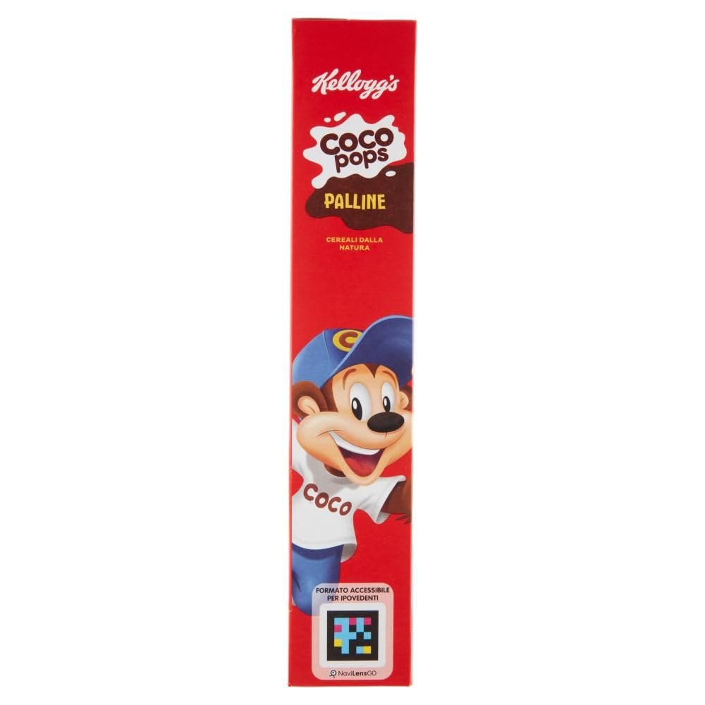Coco Pops Palline cereali knuspriges Schokomüsli 12 x 365g | Al gusto cacao, mit Milch oder Joghurt, colazione dolce für Kinder und Familie, Gesamtnettogewicht 4,38 kg