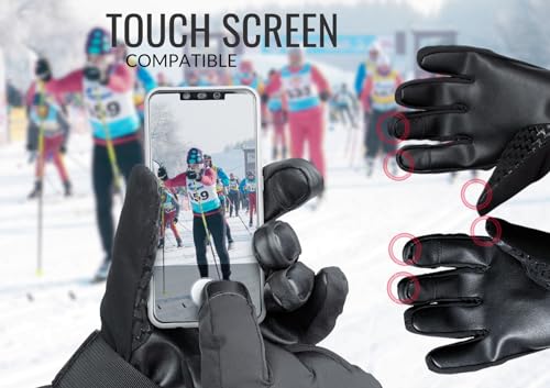Mitaines de ski anti-choc protège-poignets snowboard écran tactile - 5
