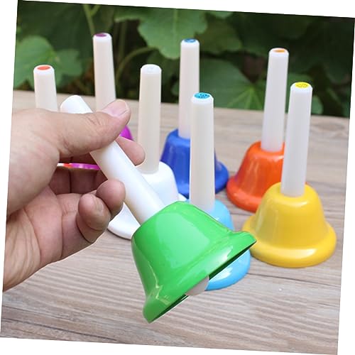 Totority 8 Unidades sino de mão para crianças sino da escola instrumento sino de mão instrumentos mu