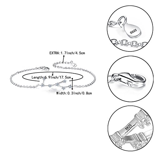 Clearine Bracciale Argento 925 Oroscopo 12