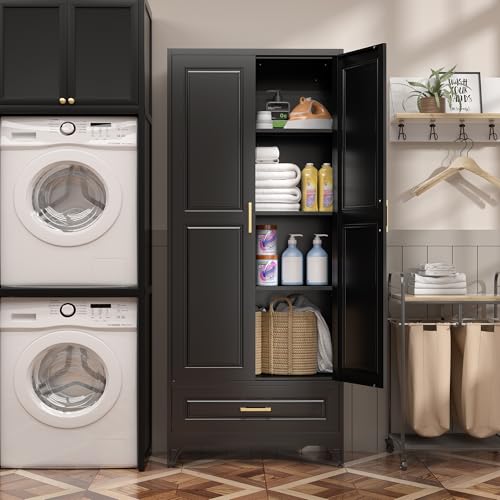 Image of SteeLoong 75 inch Metal Storage Cabinet with Doors and 3 Adjustable Shelves