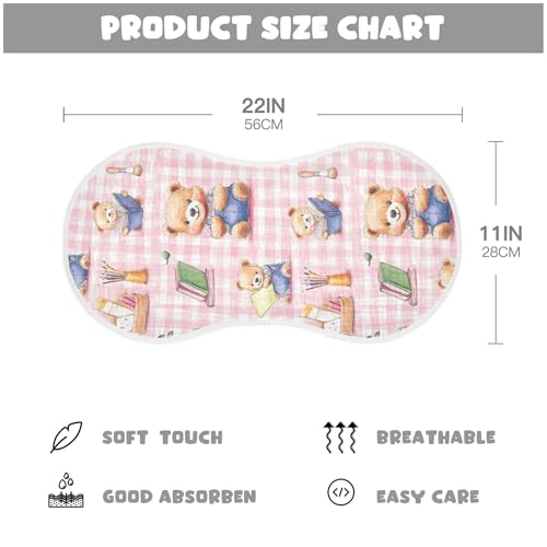 xigua Cute Bear Baby Burp Cloths for Newborn Boys and Girls 2 Pack, Soft & Absorbent Cotton Baby Burp Cloth, Baby Washcloths, Newborn Towel, Burp Rags4