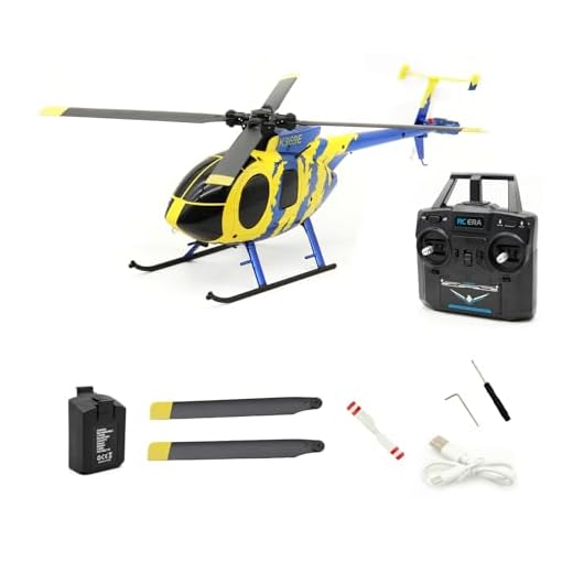 RC ERA C184 MD500 100 Size RC Helicopter 4CH, 6-Axis Gyroscope RTF With Optical Sensor & Upgraded Transmitter - Remote Control Electric Helicopter Outdoor For Adults & Beginners