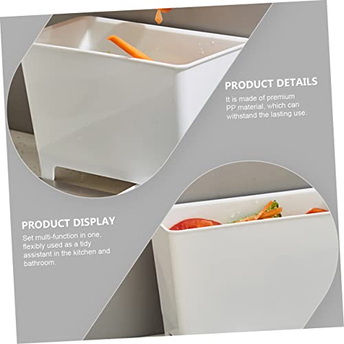 Set 2 canecas de basura para cocina de plástico con tapa miniatura 4