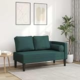 sofa verde oscuro Aspecto elegante: refinada, con líneas elegantes y una estructura precisa, esta chaise longue es un complemento cómodo y contemporáneo para su salón.