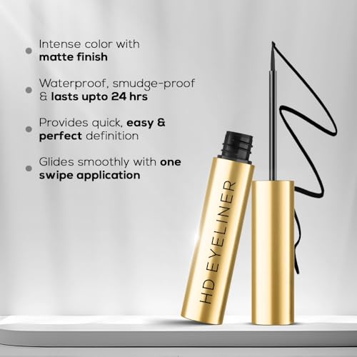 Image of RENEE PRO HD Eyeliner, Smudge-Proof & Waterproof, 24 Hrs Long Stay, Intense Color Pay-Off with Matte Finish, Easy Glide & Quick-Drying Formula, Precise Application, Travel-Friendly Package