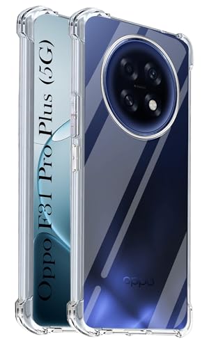 Image of Jkobi Shockproof Crystal-Clear Back Cover for Oppo F31 Pro Plus (Anti Yellow Case | Drop & Camera Protection | Hard Polycarbonate)