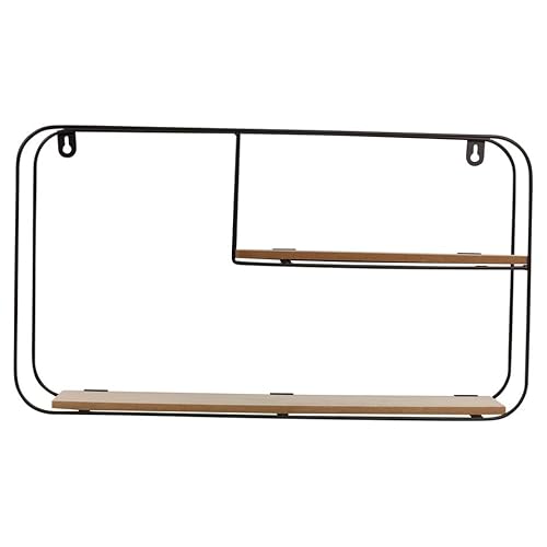 URBNLIVING Wall Mounted Metal Floating Shelves, 2 Tier Display Rack with Fixings, Home Decor Storage Unit for Living Room, Bedroom, Kitchen, Stylish & Durable - Image 4