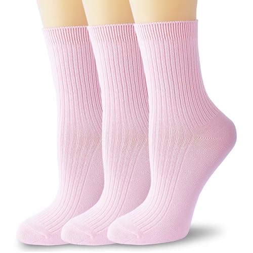 Women's Super Soft Casual Socks Combed Crew Socks Ankle Socks 3 Pairs