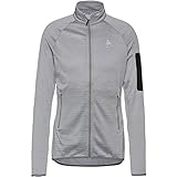541912-15700-XL Odlo Herren Fleecejacke Midlayer Full Zip STEAM, Grey Melange, XL, 541912