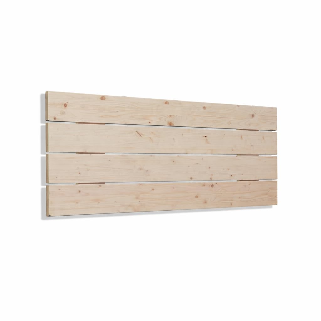 Silcar Home AVENCO - Cabecero de Cama de Madera Natural para Dormitorio - Cabecero Madera Maciza - Estilo Moderno y Sencillo - Fabricado en España (135 cm)