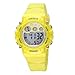 OHSEN Infantil Multifunción Reloj Deportivo Digital Luz fondo Reloj de pulsera Resistente al agua 1508 - Amarillo