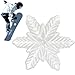 Dbvnnsy Snowboard Grip Stomp Pad 3D Snowflake Snowboard Grip Pad Anti Skidding PVC Self Adhesive Snowboard Stomp Pad for Skiing Accessories White
