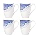 Lenox 885151 Indigo Watercolor Stripe 4-Piece Mug Set