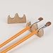 JANKOW 3 Pack Wood Writing Brushes Holder, Calligraphy Writing Brush Rack, Wooden Pen Rack Rest Stand for Writing Painting Brushes