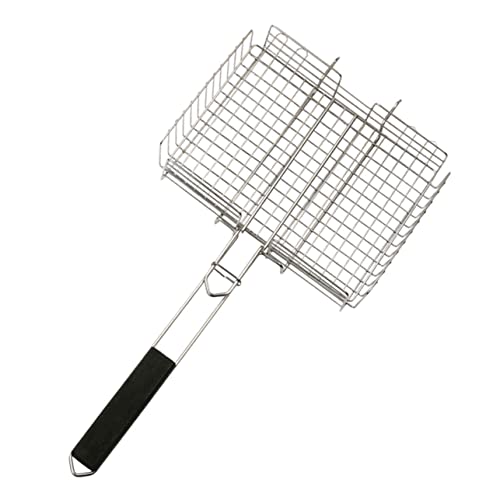 ibasenice 1Pc Barbecue Grill Rack Outdoor Cooking Tool for Fish Shrimp Vegetables Easy to Clean Space Saving Design Durable and High Accessory