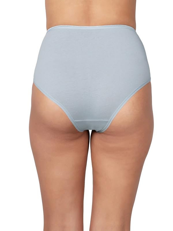 Clovia Bragas hipster de cintura alta para mujer, de algodón, 3 unidades, varios