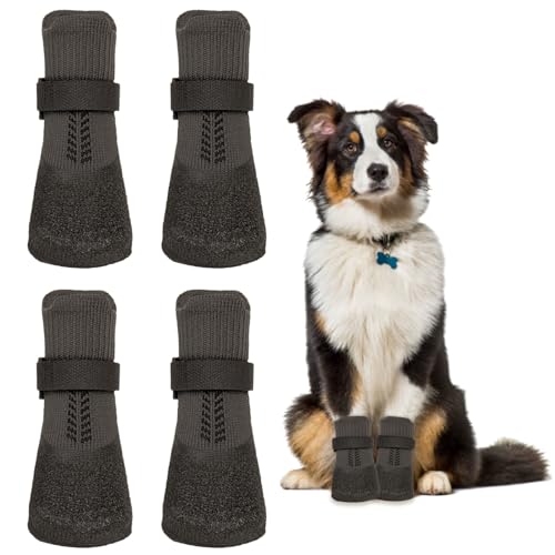 Vordpe Hundeschuhe 4-tlg. XS - Anti-Rutsch Pfotenschutz Mit Verstellbaren Riemen