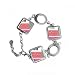 Produktbild DIYthinker Netter Prägnante Farb Chemie Periodensystem quadratische Form-Metallarmband-Liebes-Geschenke Schmuck mit Kette Dekoration