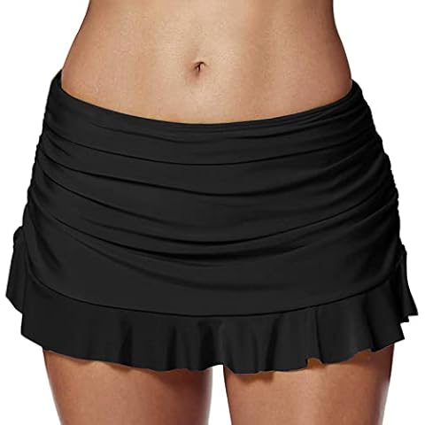 Women's High Waisted Ruffled Swim Skirt Cover