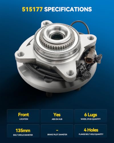 Image of PHILTOP 515177 4WD 2 x Front Wheel Bearing Hub Assembly for Ford F-150