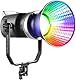 GVM 200 W RGB Videoleuchte, Bowens LED Fotografie Dauerlicht mit DMX-Steuerung, YouTube COB LED Studioleuchte für Filmaufnahmen mit App und 8 Lichteffekten, 2700 K ~ 7500 K CRI 97+, 98200 Lux/0,5 m